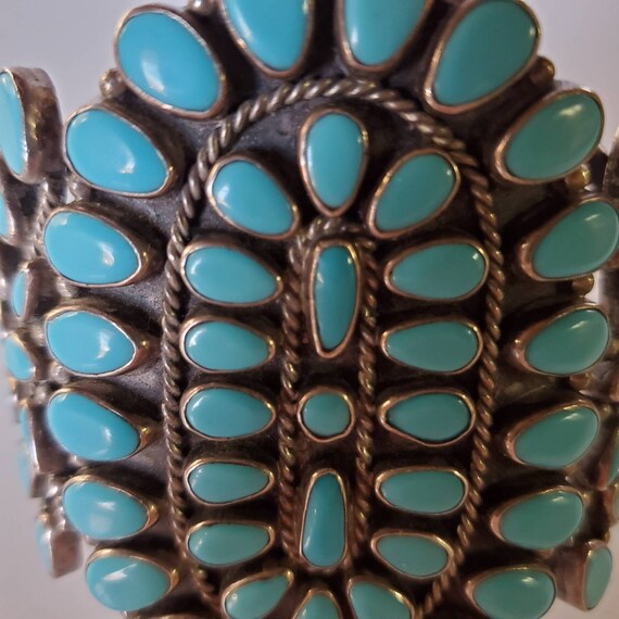 Large Navajo Multi Stone Sleeping Beauty Turquois… - image 2