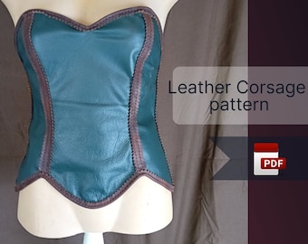 Elven Elegance Leather Corsage - LARP & Cosplay PDF Pattern