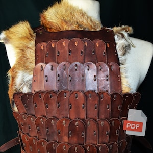 Viking Lamellar Armor Pattern Leather Tutorial DIY