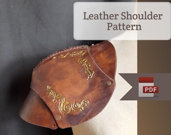 Leather Shoulder Armor Pattern: LARP Cosplay (Digital Download)