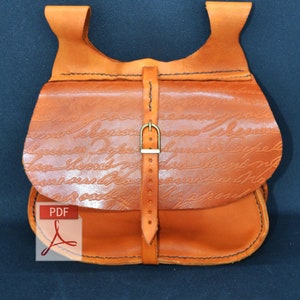 Mittelalterliches Taschen Schnittmuster, PDF Larp Gürteltasche