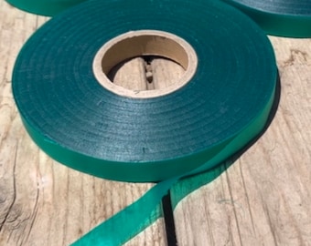 Plant Tie Tape Green - 300 ft x 1/2” Stretches as Plant Grows Vinyl - Trellis  - Flower Wreath Supply DIY (non adhesive) Large Size
