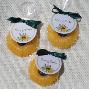 10 Sunflowers soaps favors, 10 Sunflowers soaps, Garden wedding favors, Flower soap favors, Fall Baby Shower, sunflower wedding decor