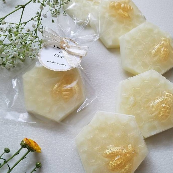 Honey Bee Soap Party Favors, Bee Honeycomb Soap Favors, Bumblebee Mommy to Bee Soap, Honey Baby Shower, Custom Honey Wedding Favors