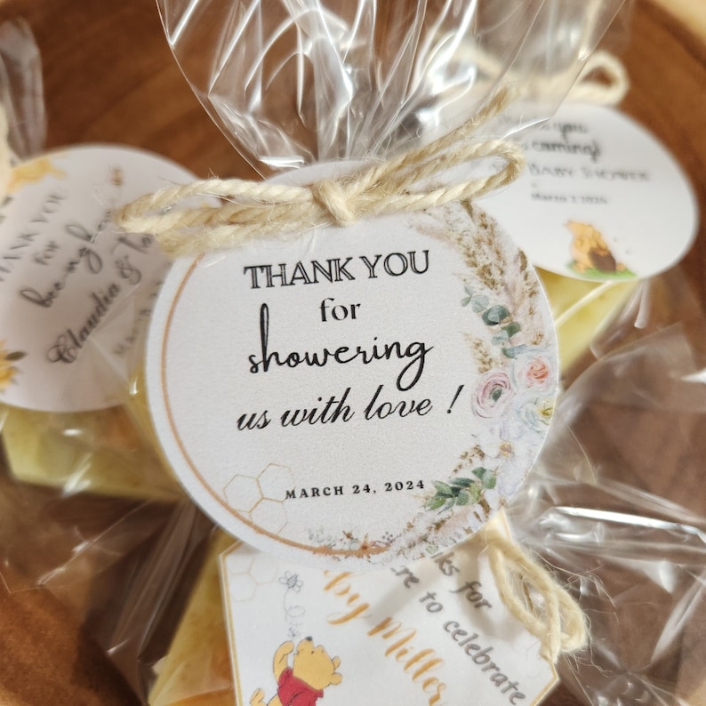 Honey Bee soap baby shower favors, Set of 10 bags Honey Bee Soap, Bee Honeycomb Soap, Honey Baby Shower, Honey Themed Wedding image 8