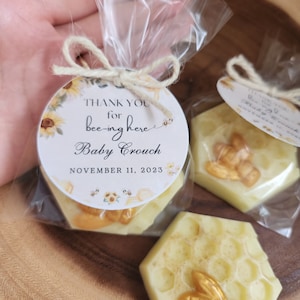 Honey Bee soap baby shower favors, Set of 10 bags Honey Bee Soap, Bee Honeycomb Soap, Honey Baby Shower, Honey Themed Wedding image 4