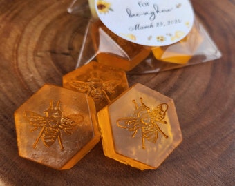 Honey Bee Soap Favors: Honeycomb Baby Shower Soaps, Set of 10 Bags (20 pcs)