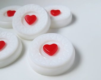 Set of 10 Heart Soap Favors, Baby Shower Soap Favor, Wedding Favors For Guests