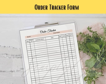 Hoja de trabajo de seguimiento de pedidos, plantilla de pedido, seguimiento de pedidos de ventas de Etsy, seguimiento de ventas, descarga instantánea