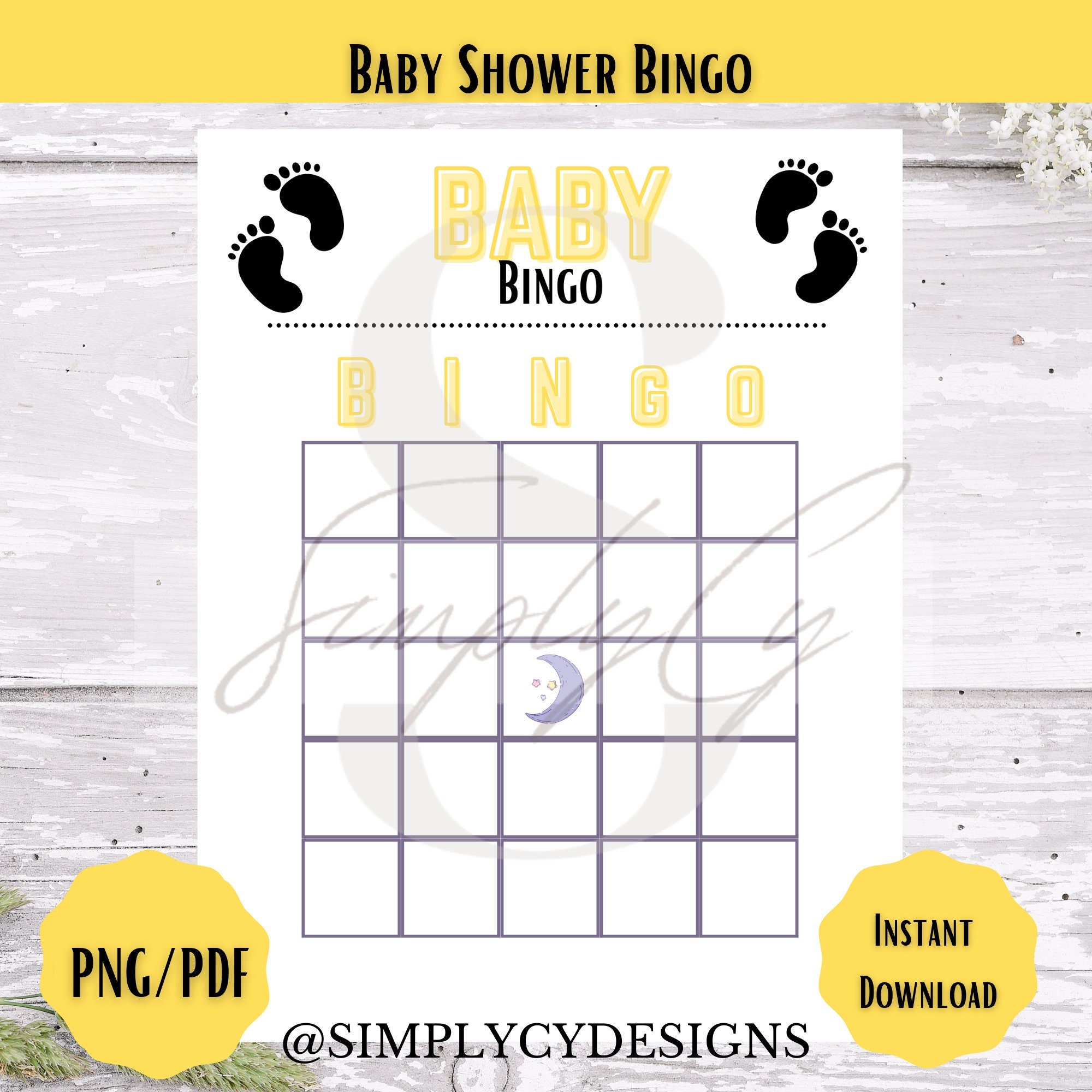 Baby Shower Bingo, Baby Shower Games, Baby Bingo, Printable Bingo