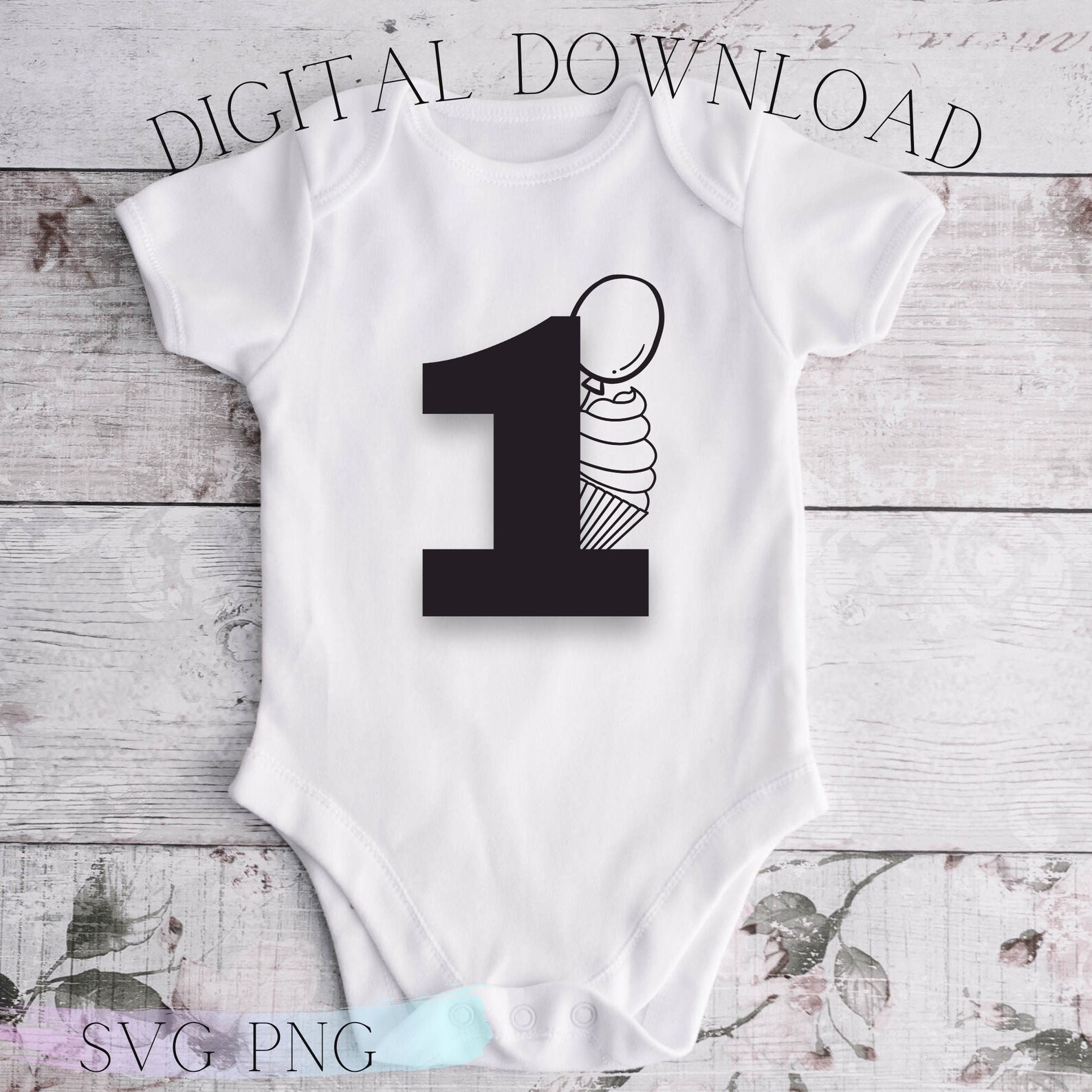 Download One Birthday Baby Onesie SVG Baby Onesie First Birthday Cut | Etsy