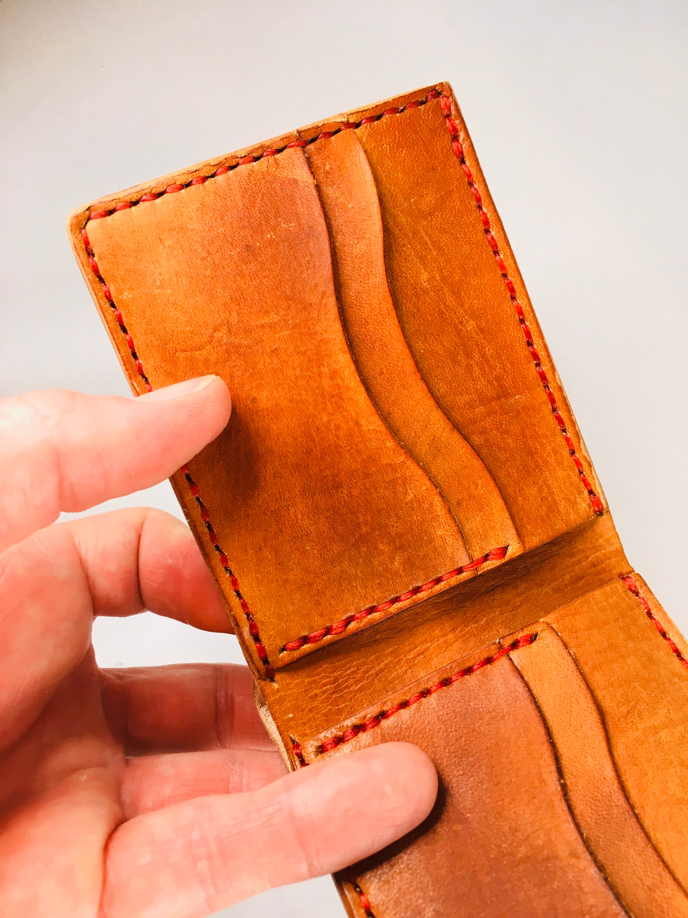 Mens Full Grain Leather Wallet handmade Leather Wallet Etsy