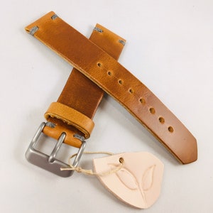 Chromexcel Horween Leather Watch Strap / Full grain Watch Band / Handmade 18, 20, 22, 24mm  / Hand Stitched / Leather Watch Strap / USA
