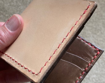 Horween leather | mens wallets full grain leather | hand stitched leather wallet |  mens bifold | mens billfold | made to order