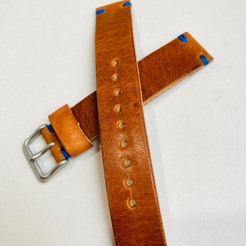 Leather Watch Strap Vintage Style 18mm 20mm 22mm 24mm | Etsy