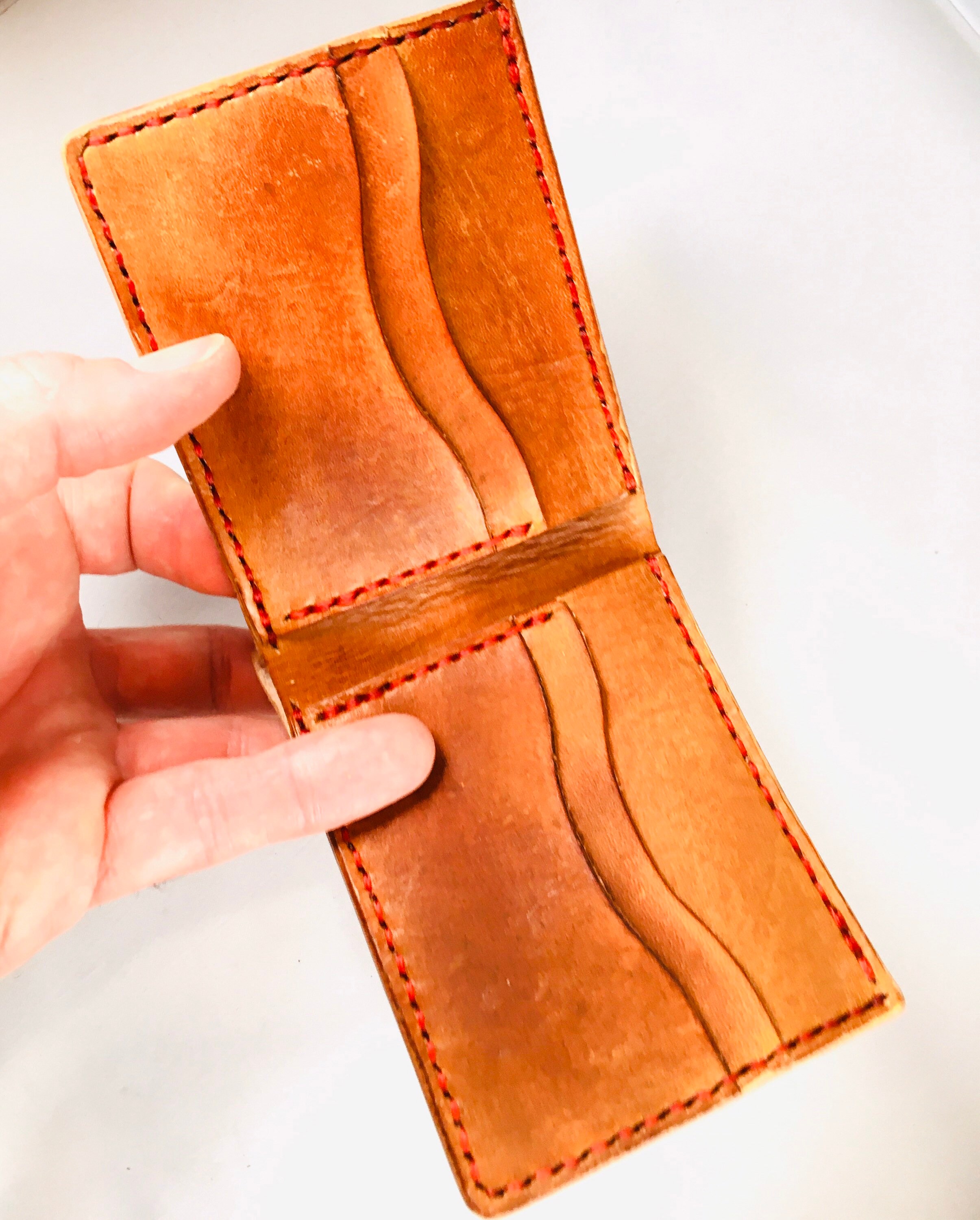 Mens Full Grain Leather Wallet handmade Leather Wallet Etsy