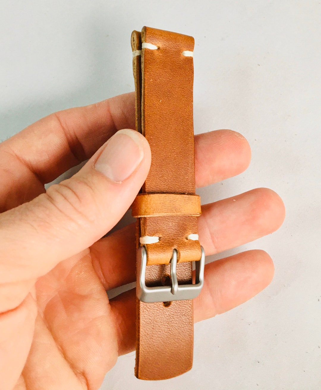 Leather Watch Band Horween Leather Watch Strap Custom Sizes 18mm, 20mm
