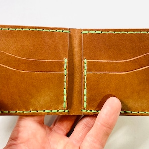 Personalizado: Cartera de cuero curtido vegetal italiano / cartera de cuero hecha a mano / billetera para hombre ConceriaWalpier- Buttero-Whiskey