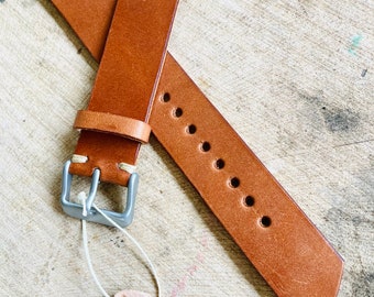 Handmade in England Badalassi Carlo 18/20/22/24mm Full Grain Italian Brown  Leather Watch Strap Band 