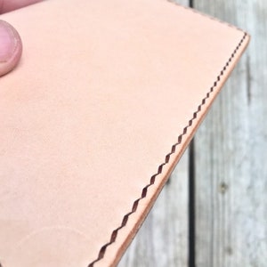 Handmade leather wallet Vegetable tanned leather hand dyed long wallet custom leather wallet full grain leather image 2