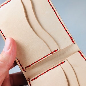 Cartera personalizada hecha a mano / Carteras para hombre de cuero de grano completo / Cartera de cuero Horween / Billetera para hombre / Billetera para hombre / Hecha a pedido