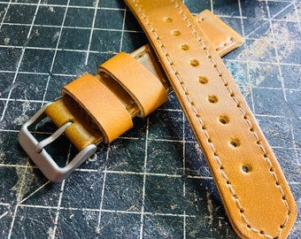 Chromexcel Horween Leather Watch Strap / Full grain Watch Band / Handcrafted 18, 20, 22, 24mm  / Leather Watch Strap / USA