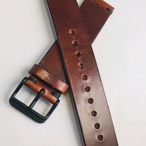 Veg tan leather watch strap custom watch strap, leather handmade watch band full grain leather
