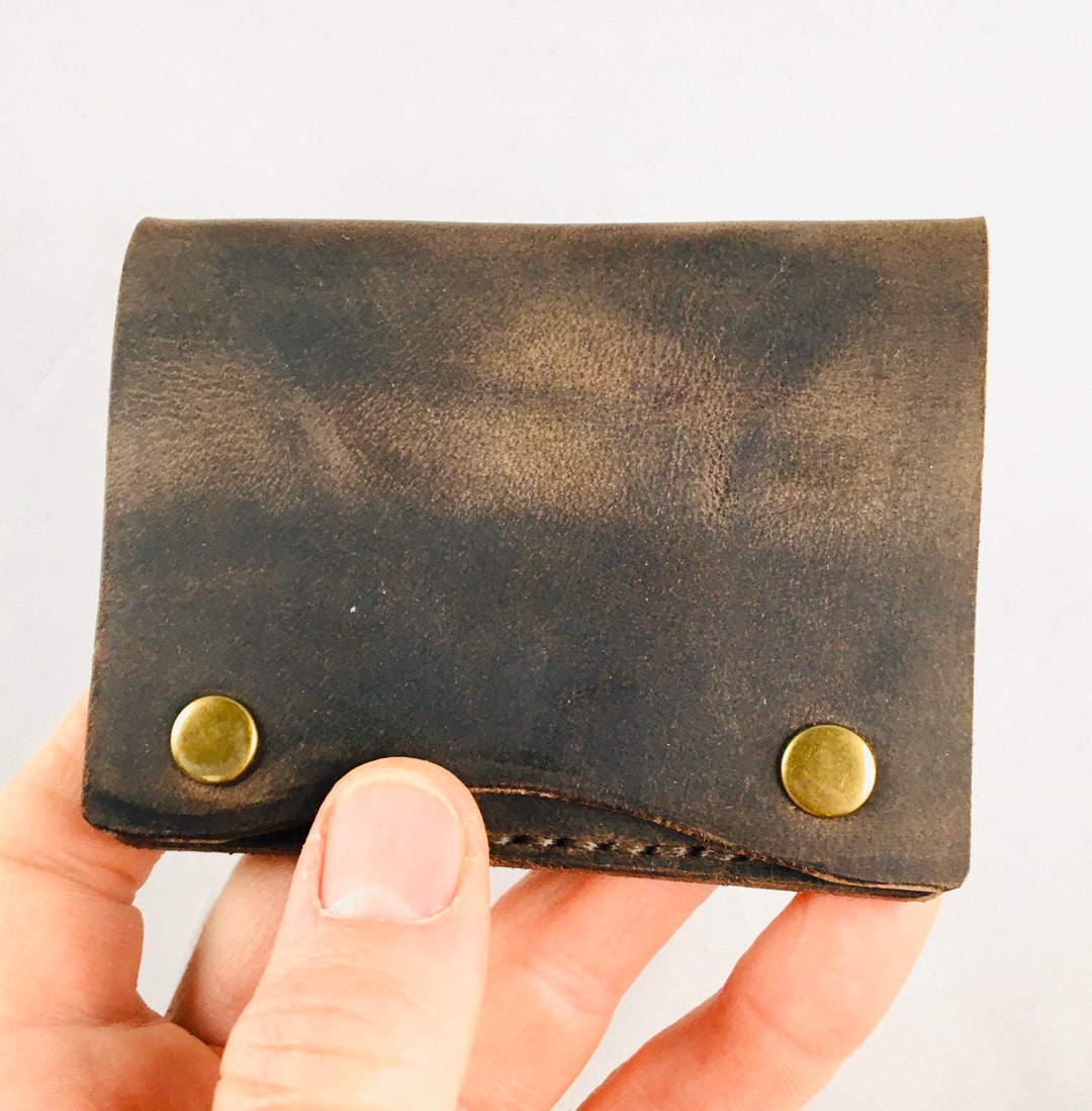 Leather Card Holder Front Pocket Wallet Leather Card Sleeve Wallets for Men Minimalist Wallet Etsy