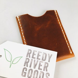 Capas de cartão Horween | porta-cartões de visita | porta-cartões personalizado | porta-cartões em couro | carteira minimalista | carteira com bolso frontal | couro