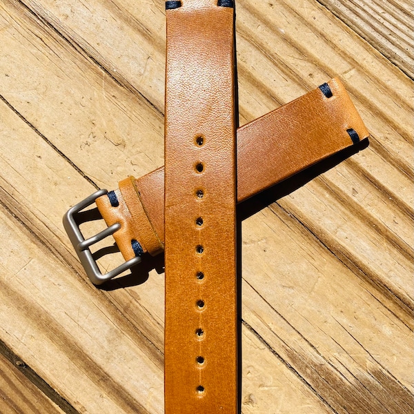 Leather Nato Watch Strap Made in Usa Etsy