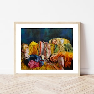 Oil Painting Print &#39;Suburban Summer&#39; - Vibrant, Whimsical, Ethereal, Home Decor, Wall Art, Realism, Figurative, Art Print