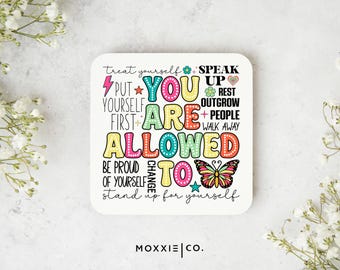 Ti è permesso cambiare Magnete motivazionale / Regalo ispiratore per la consapevolezza della salute mentale - Moxxie Co.