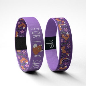 For Fox Sake Wristband Reversible Funny Humor Bracelet // Gifts for Her // Gifts for Him // Inspirational Gifts //