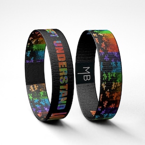 Accept Understand Love Motivational Wristband Bracelet// Gifts for Her // Gifts for Him // Autism ASD Gifts //