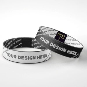 Custom Customized Full Color Fabric Elastic Motivational Wristband Bracelet / Inspirational Gifts / Gifts for Her / Gifts for Him