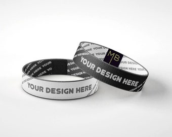 Custom Customized Full Color Fabric Elastic Motivational Wristband Bracelet / Inspirational Gifts / Gifts for Her / Gifts for Him