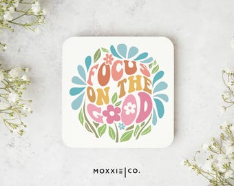 Magnete motivazionale "Focus on the Good" / Regalo edificante per la consapevolezza della salute mentale - Moxxie Co.