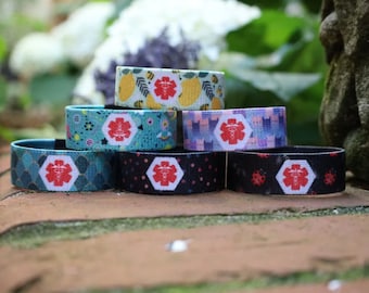 Custom PERSONALIZED Kids & Teen Medical Alert Fabric Wristband Bracelet Kids Allergy, Autism, Diabetic, Alert Medical ID Bracelet