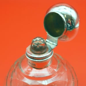 Edwardian Crystal and Sterling Silver English &quot;Snowball&quot; Perfume, Birmingham, 1911
