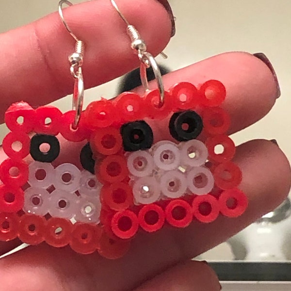 Perler Bead Earrings Etsy