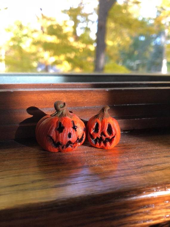 Miniature Pumpkin jack O Lantern Etsy