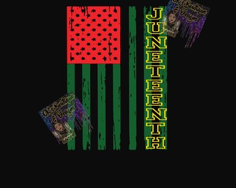 Juneteenth African American Flag Svg Cut File For Cricut Or Etsy