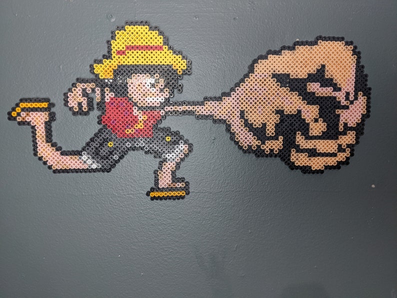One Piece Luffy Gear 3 perler perler art mural - Etsy France