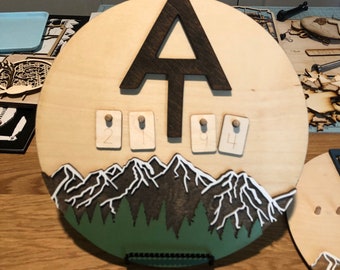 Appalachian Trail Mile Counter Sign, Hiking Mileage Tracker Sign, AT Mileage Tracking, Trail Sign, Wood Sign