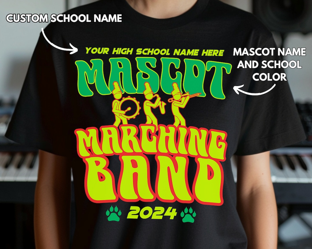 Customized Marching Band Tshirt, School Band Shirt, Custom Marching