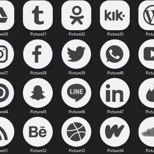 Icona dei social media: immagini dei social media per siti Web, biglietti da visita e altro ancora