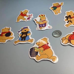 Poohy Stickers 8 Pack - Cartoon - Collection - Stickers - Scrapbooking - Sticker Book