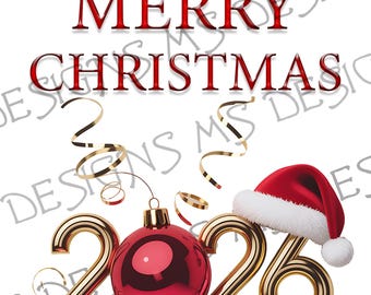 Merry Christmas : Happy New year 2026 (Commercial Use OK)