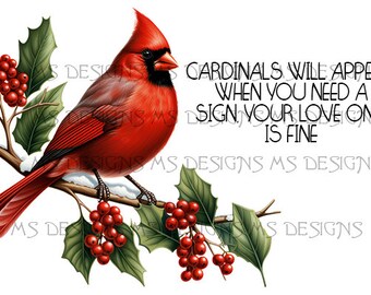 Cardinals Are a Sign- 3 files Transparent and Background and SVG