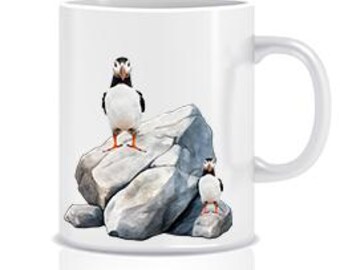 Puffins Newfoundland - jpg - svg- png - Puffins on Rock Commerical Use Included